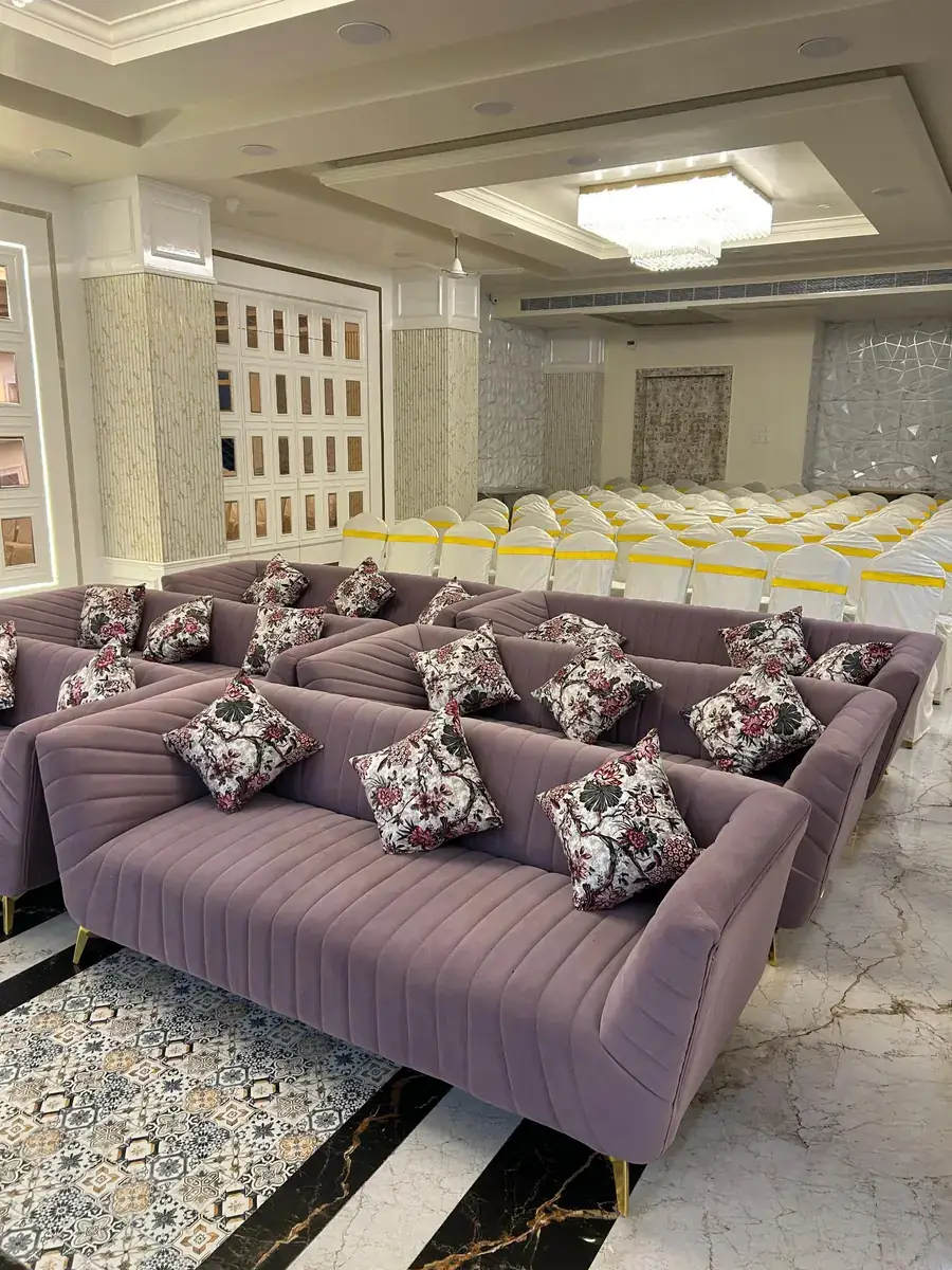 Banquet Hall 2 with sofa seating, Hotel J P Farm Jhansi